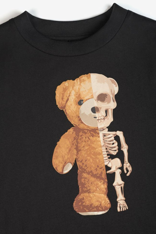 Skull Teddy black short sleeves T-shirt